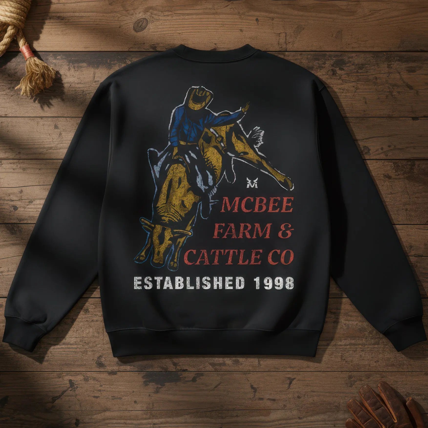 8 Second Ride Crewneck McBee Farm & Cattle Co