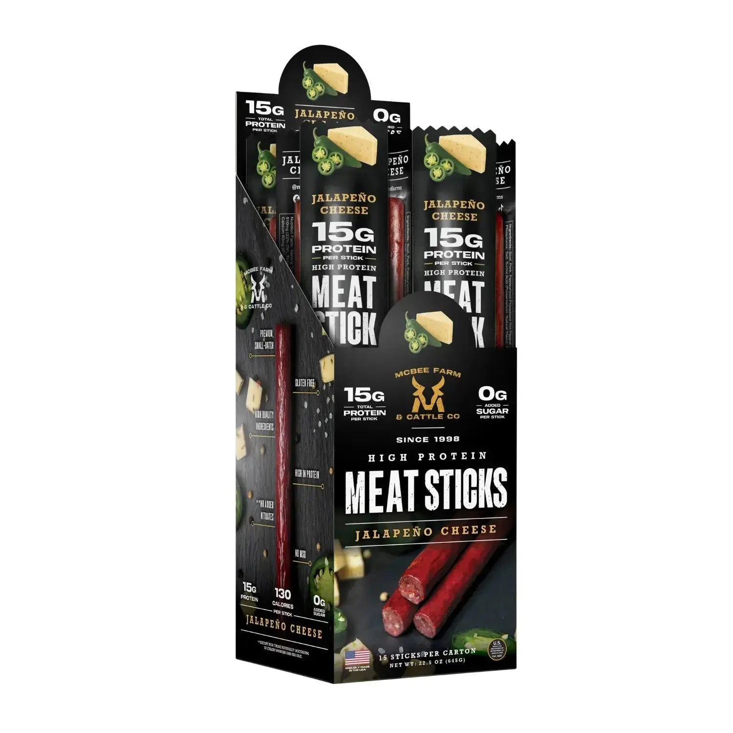 High Protein Meat Sticks (15 Ct) McBee Farm & Cattle Co