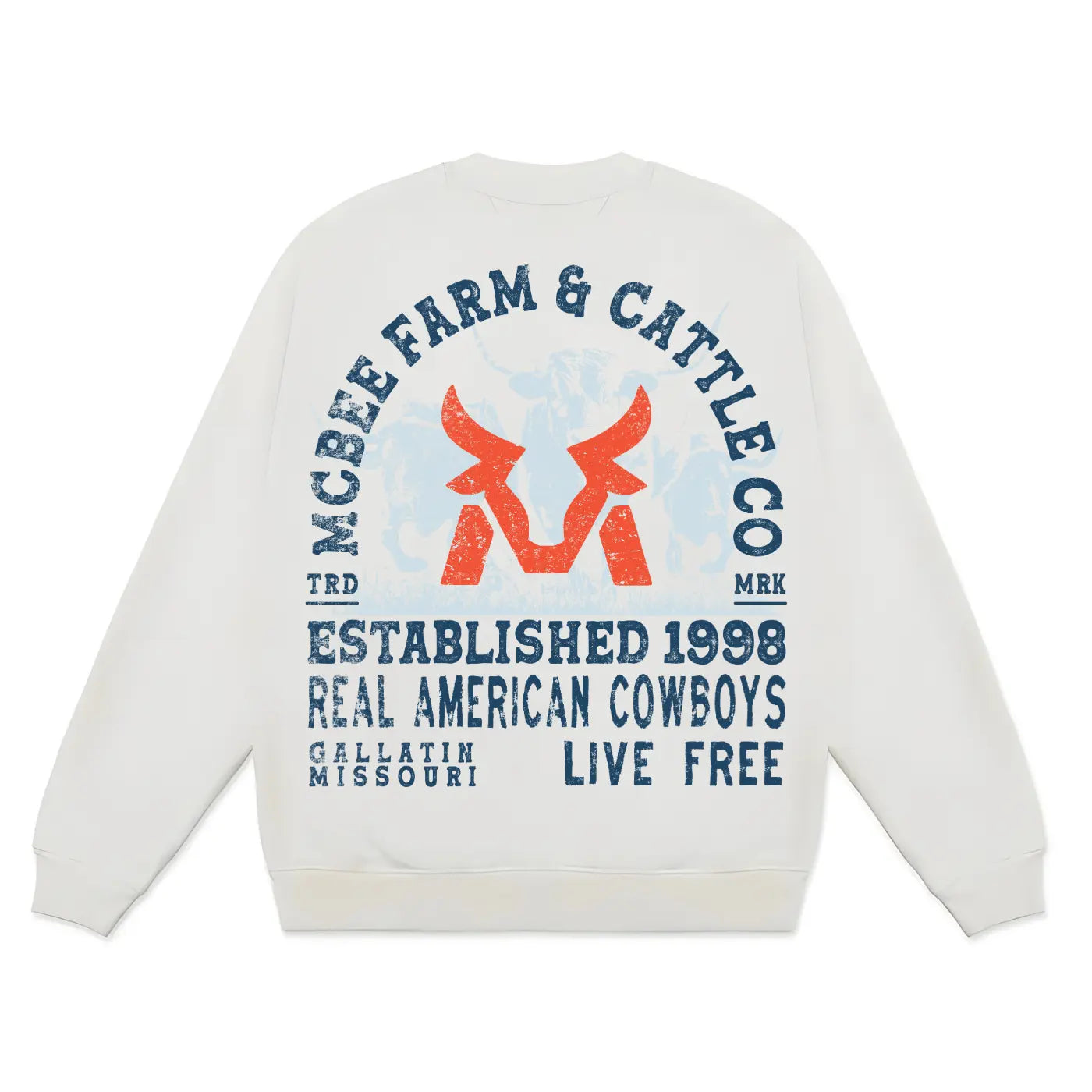 Longhorn Stampede Crewneck McBee Farm & Cattle Co