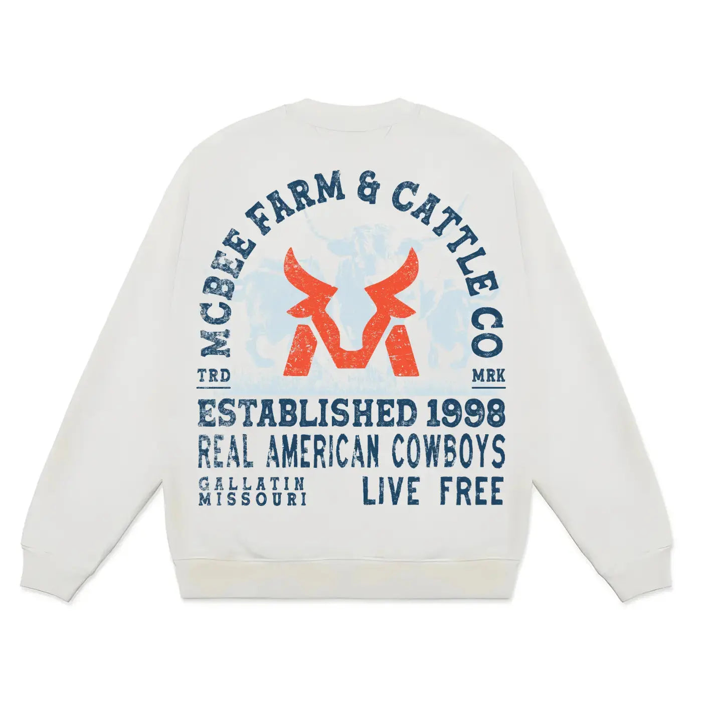 Longhorn Stampede Crewneck McBee Farm & Cattle Co