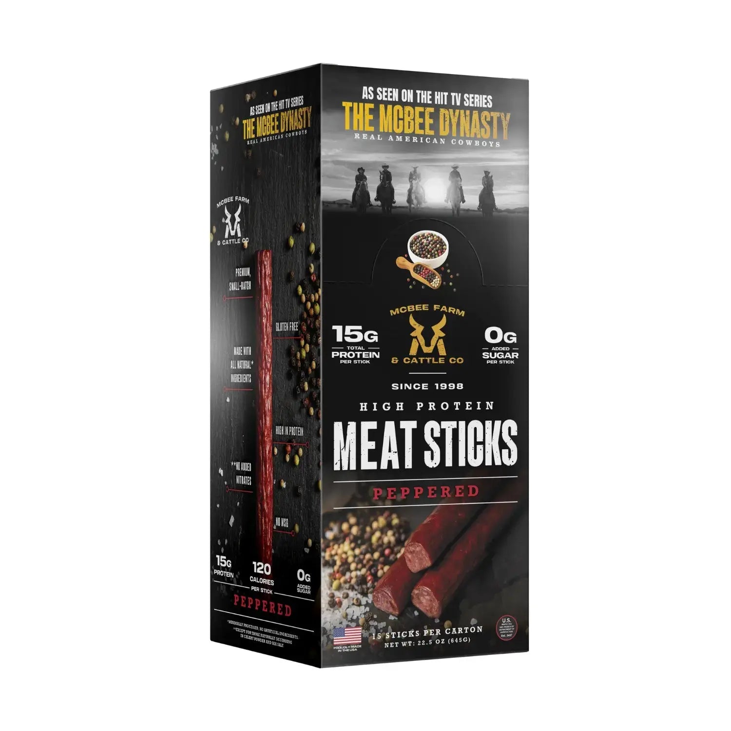 High Protein Meat Sticks (15 Ct) McBee Farm & Cattle Co