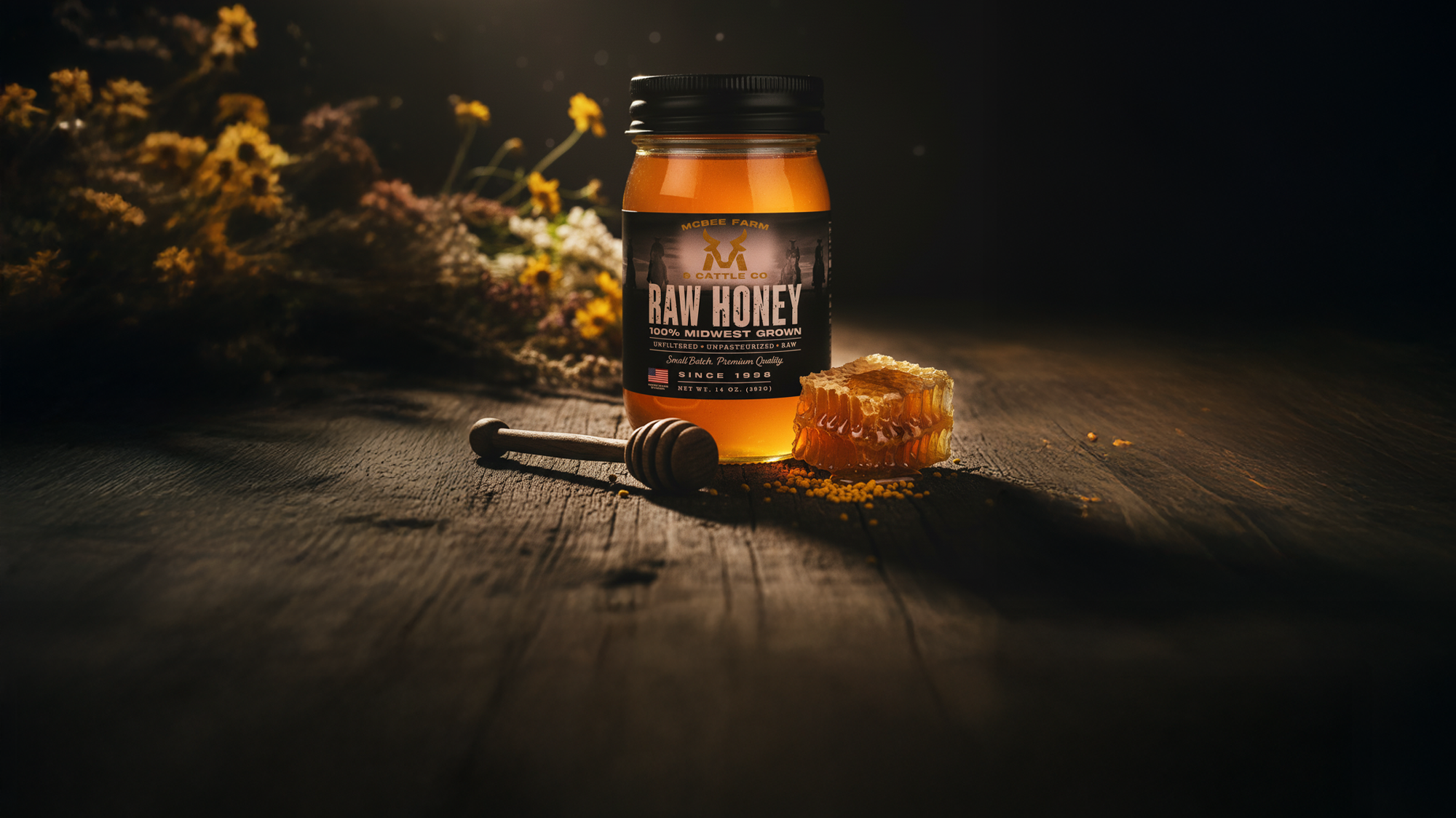 100% RAW MIDWEST HONEY - PURE & UNFILTERED
