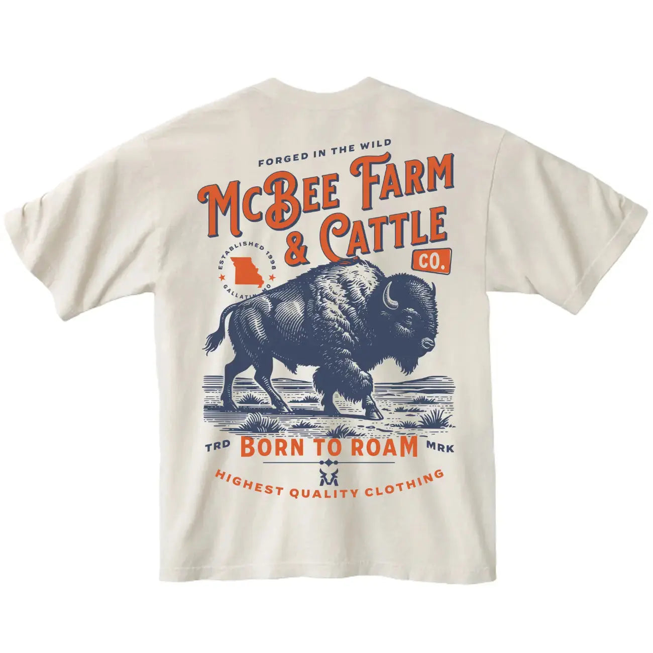 Classic Bison Vintage T-Shirt McBee Farm & Cattle Co
