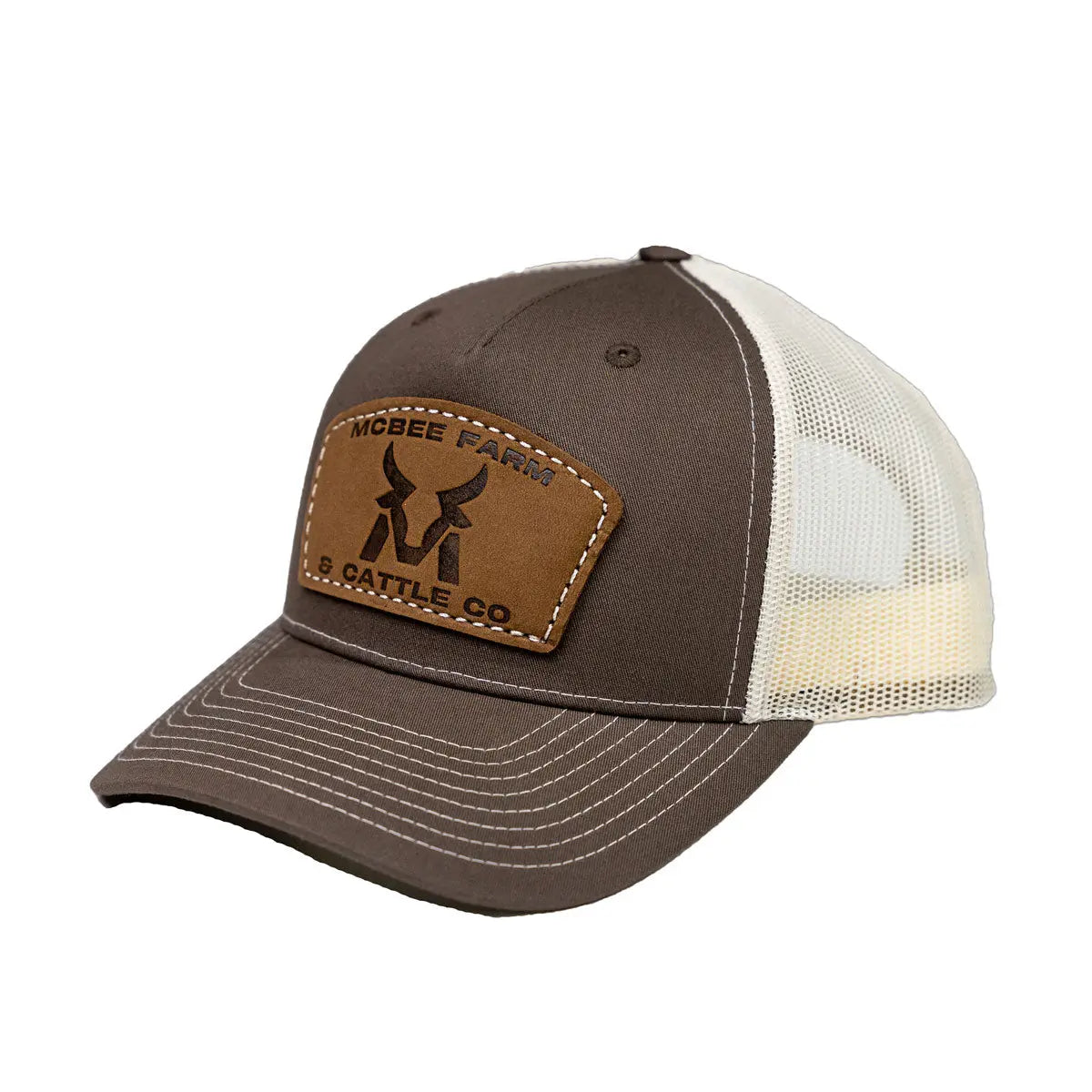 McBee Farms Leather Patch Trucker Hat McBee Farm & Cattle Co