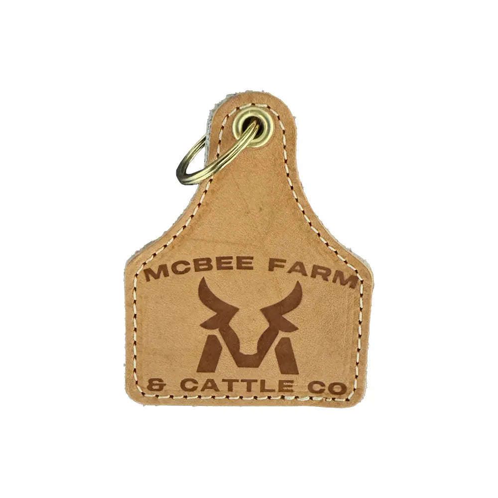 Leather Cattle Tag Key Chain McBee Farm & Cattle Co
