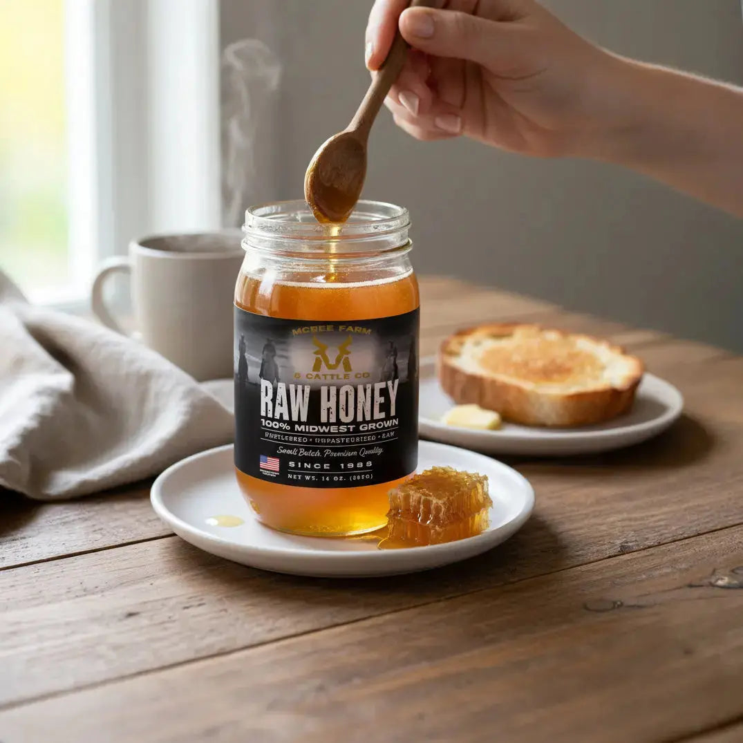 American Heartland 100% Raw Honey McBee Farm & Cattle Co
