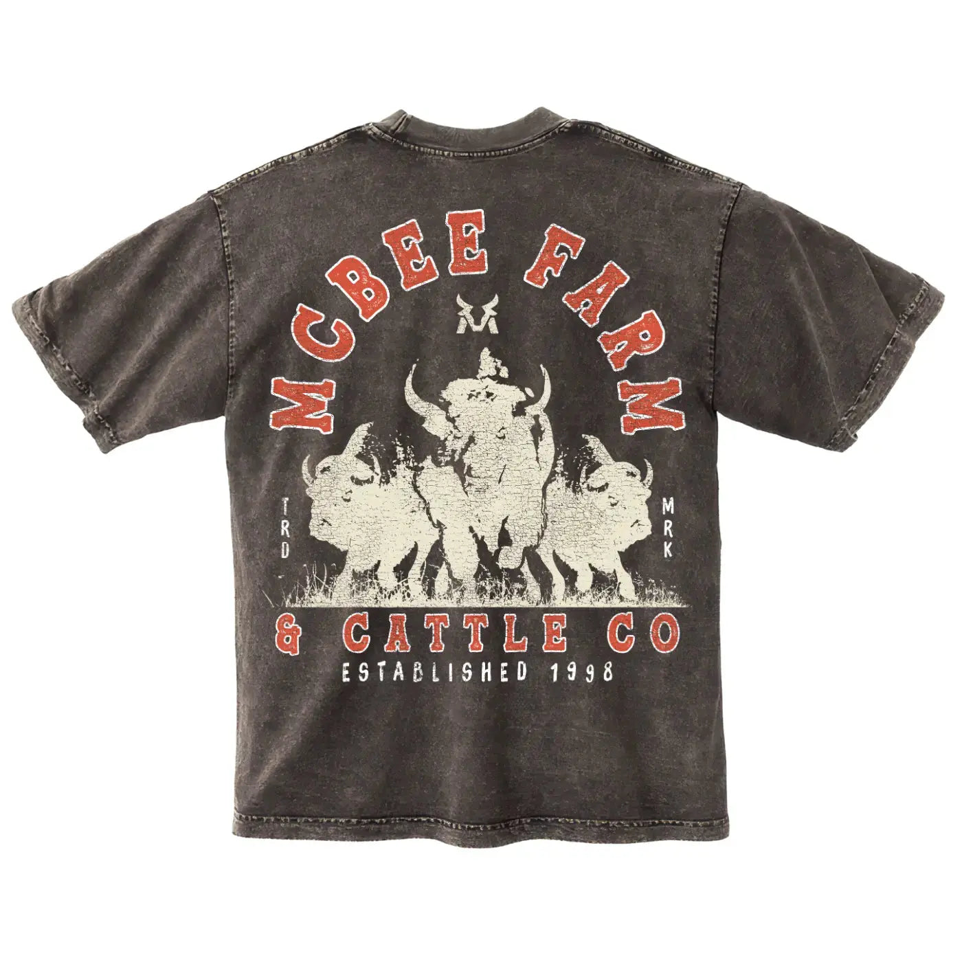 Bison Stampede Oversized T-Shirt McBee Farm & Cattle Co