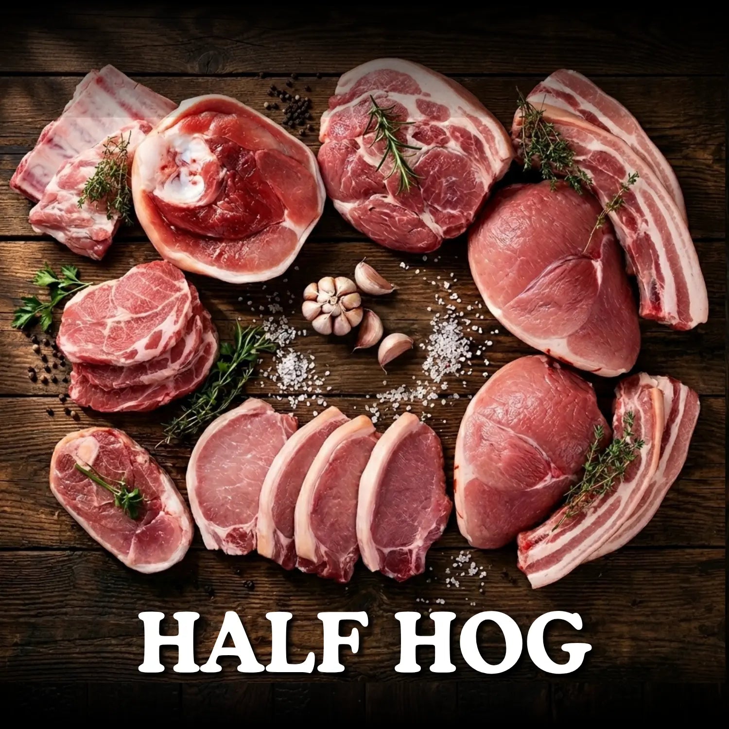 McBee Half Hog β 60 lbs of Heartland-Raised Pork McBee Farm & Cattle Co
