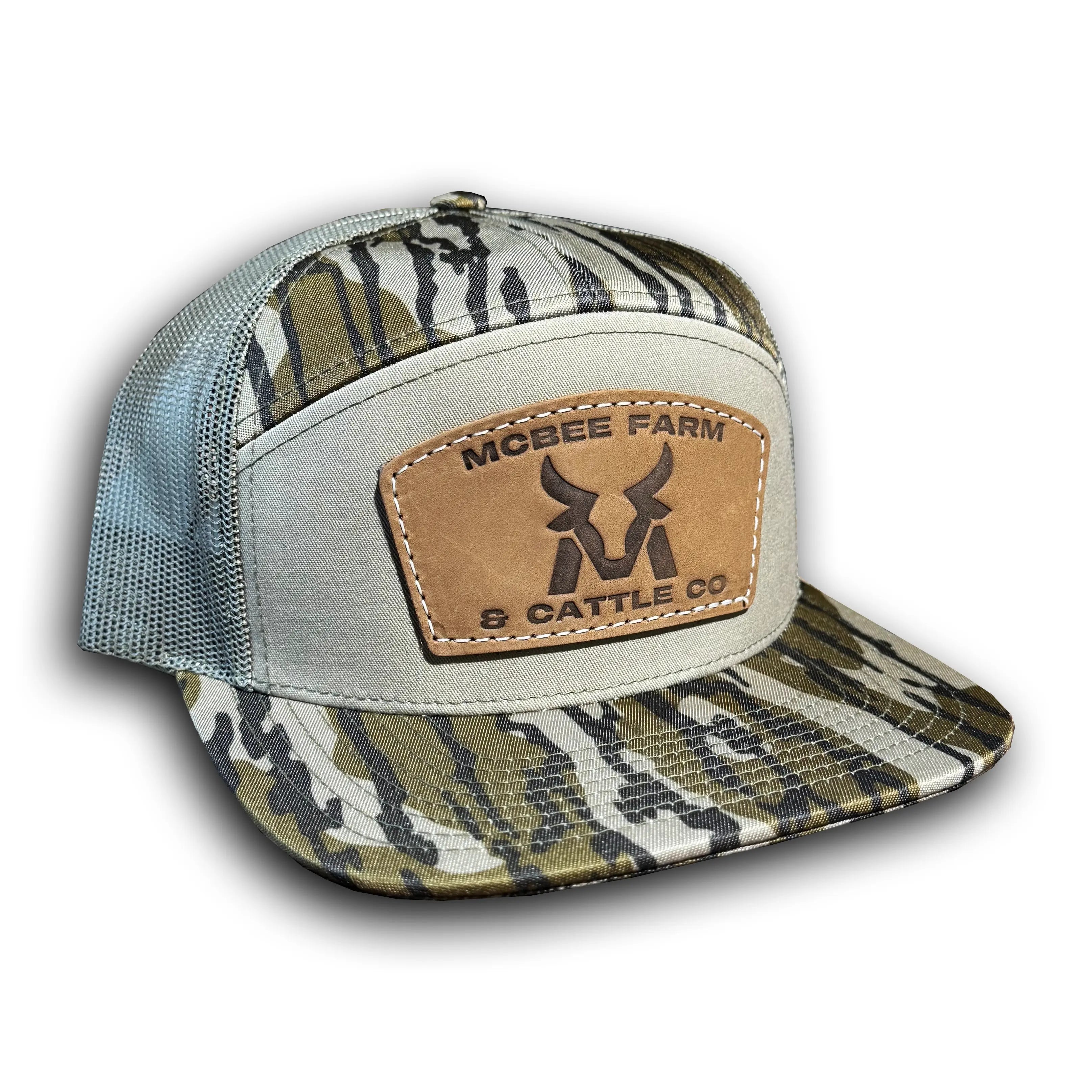 Limited Edition Retro Camo Leather Patch Hat McBee Farm & Cattle Co