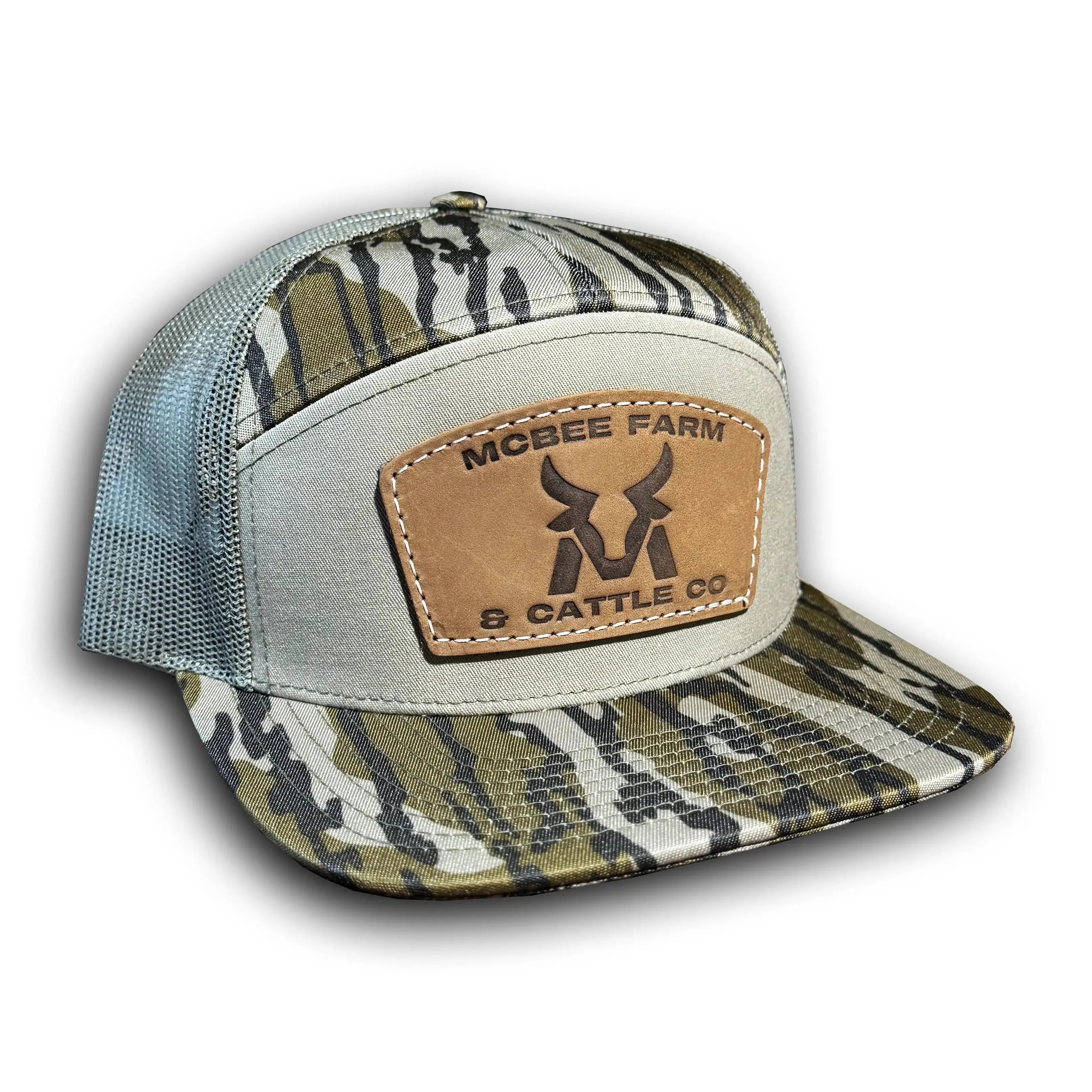 Limited Edition Retro Camo Leather Patch Hat McBee Farm & Cattle Co
