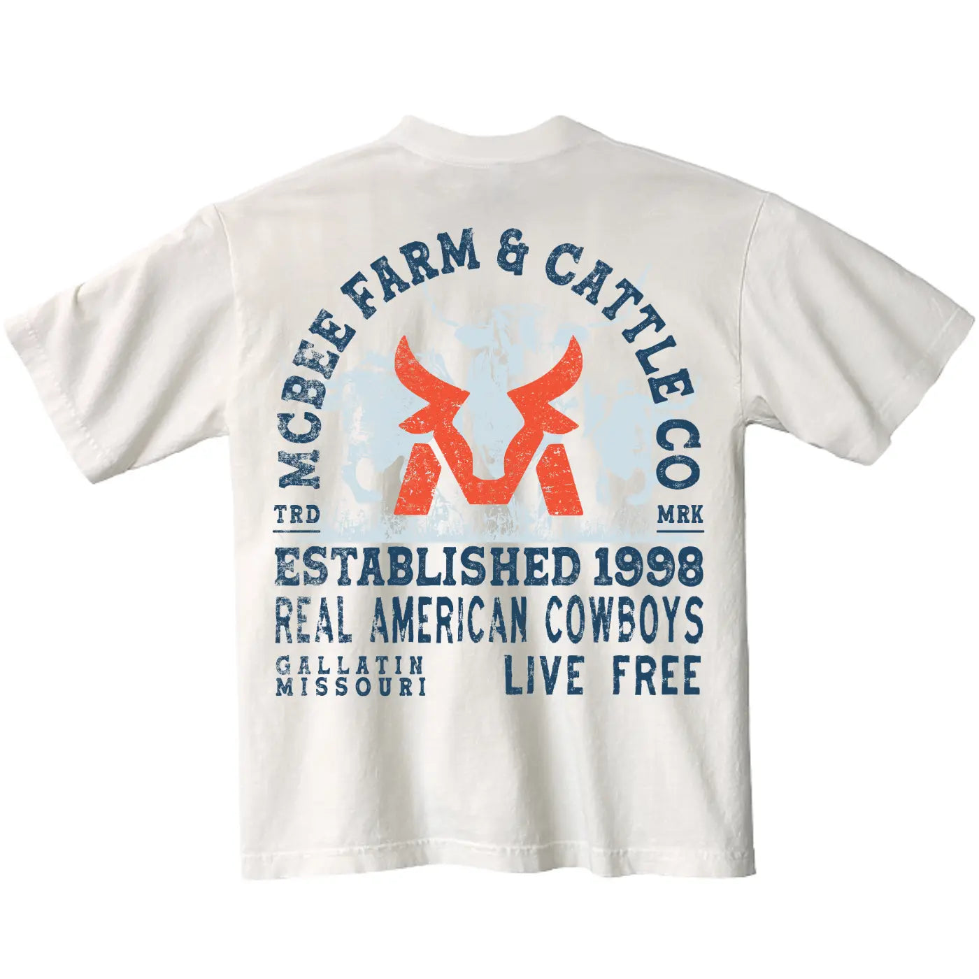 Longhorn Stampede Oversized T-Shirt McBee Farm & Cattle Co