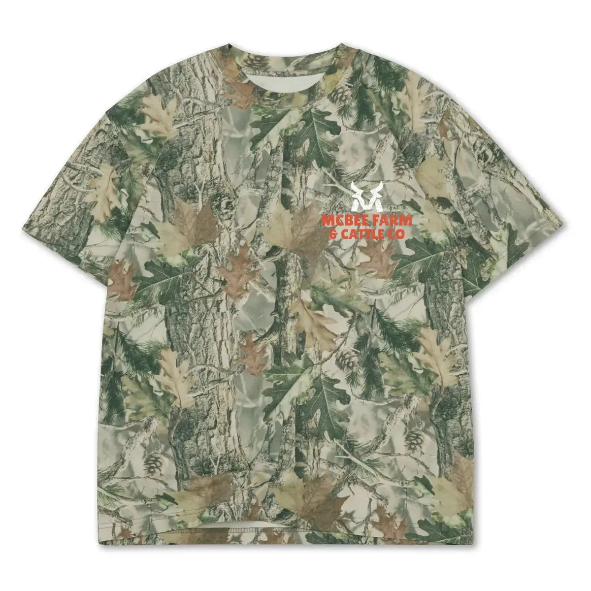 Guy on a Buffalo Camo T-Shirt McBee Farm & Cattle Co