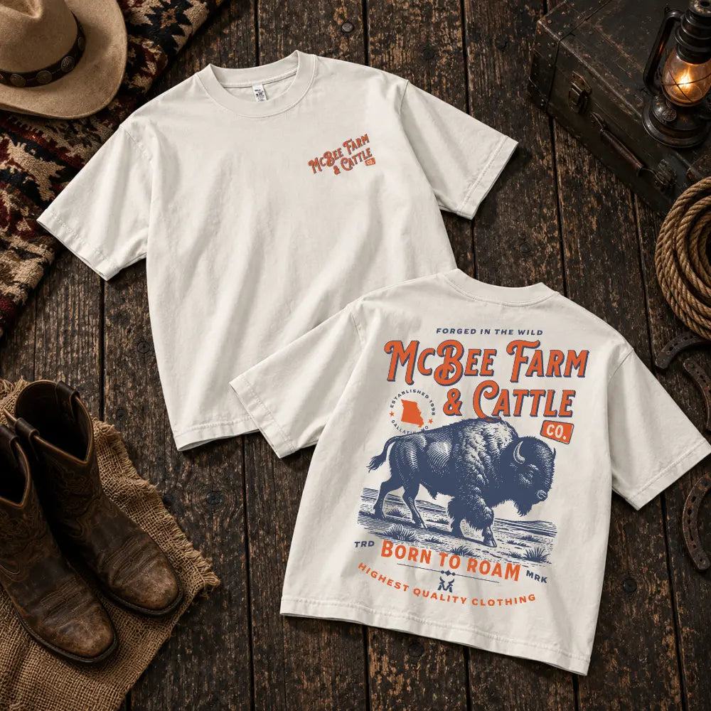 Born To Roam Vintage T-Shirt McBee Farm & Cattle Co