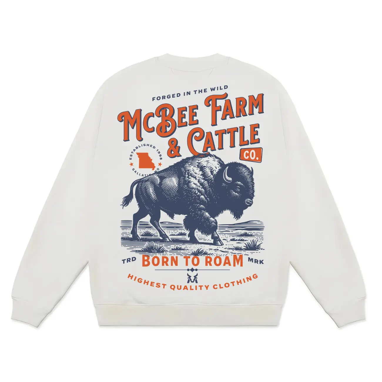 Born to Roam Crewneck McBee Farm & Cattle Co