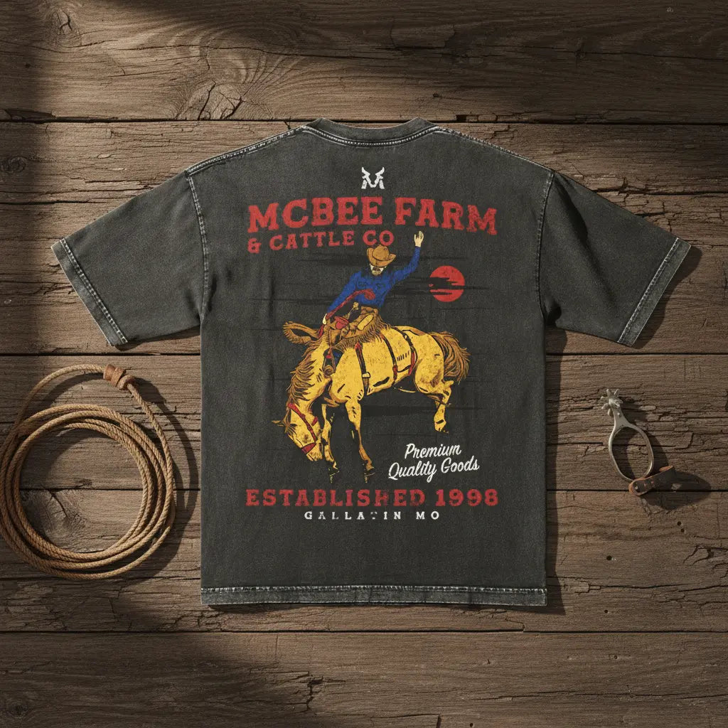 Hold On Tight Vintage T-Shirt McBee Farm & Cattle Co