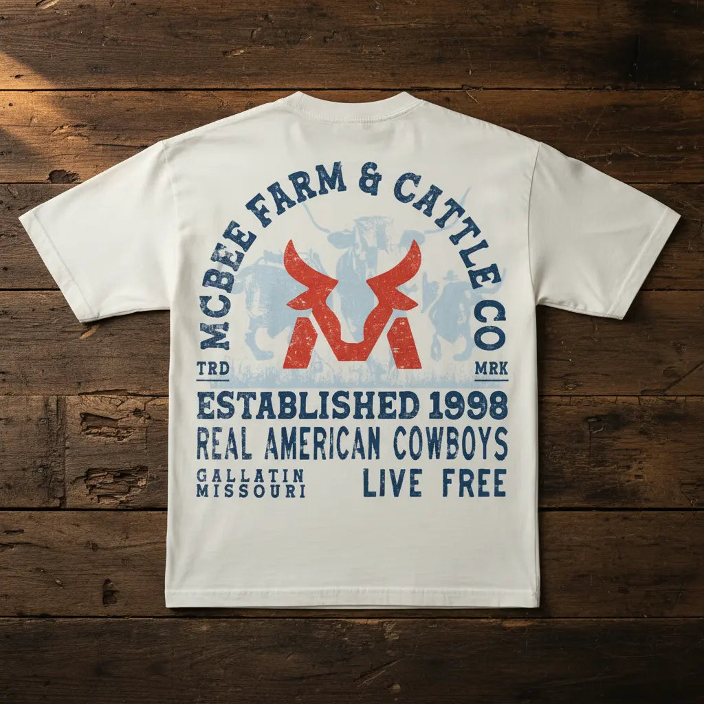 Longhorn Stampede Oversized T-Shirt McBee Farm & Cattle Co