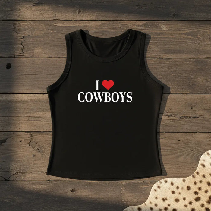 I Love Cowboys Tank Top