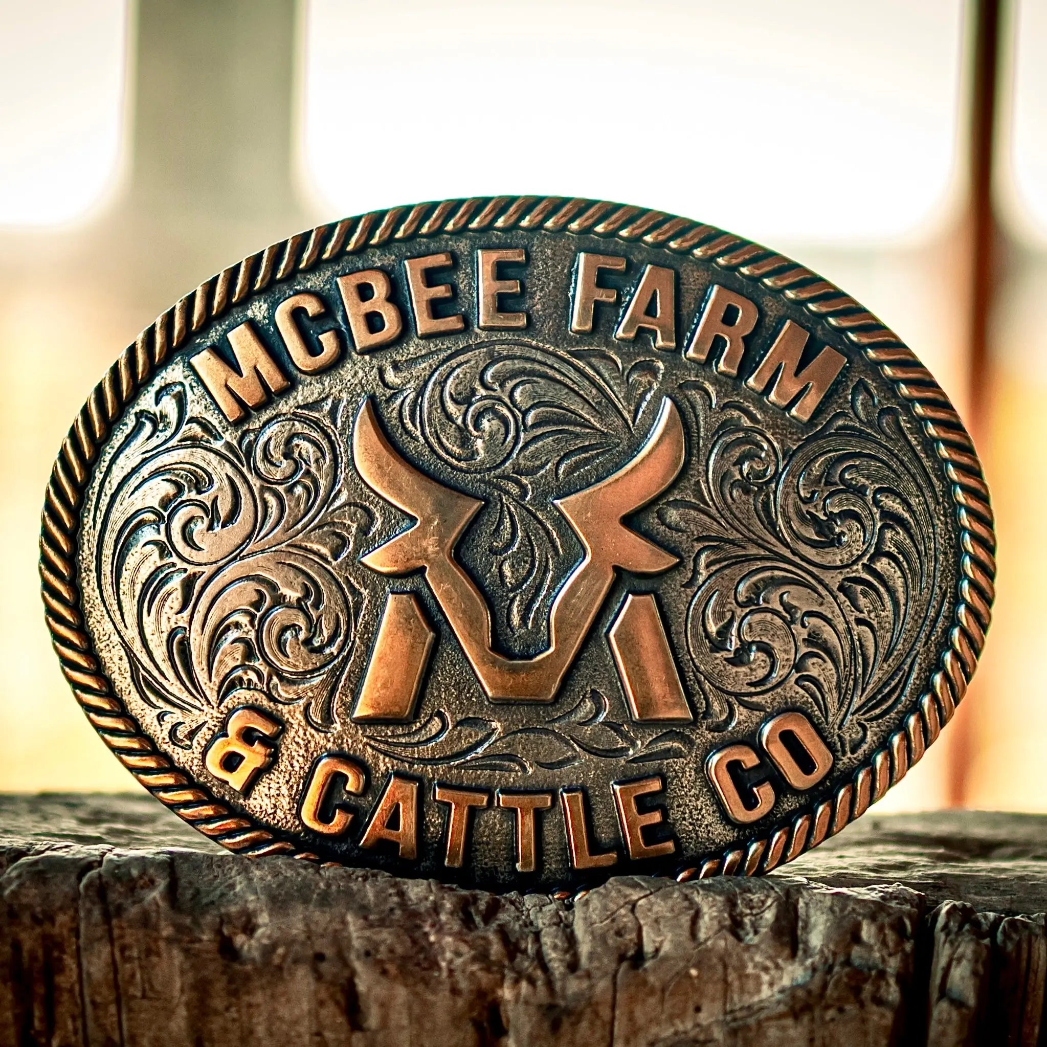 The McBee Classic Logo Buckle McBee Farm & Cattle Co