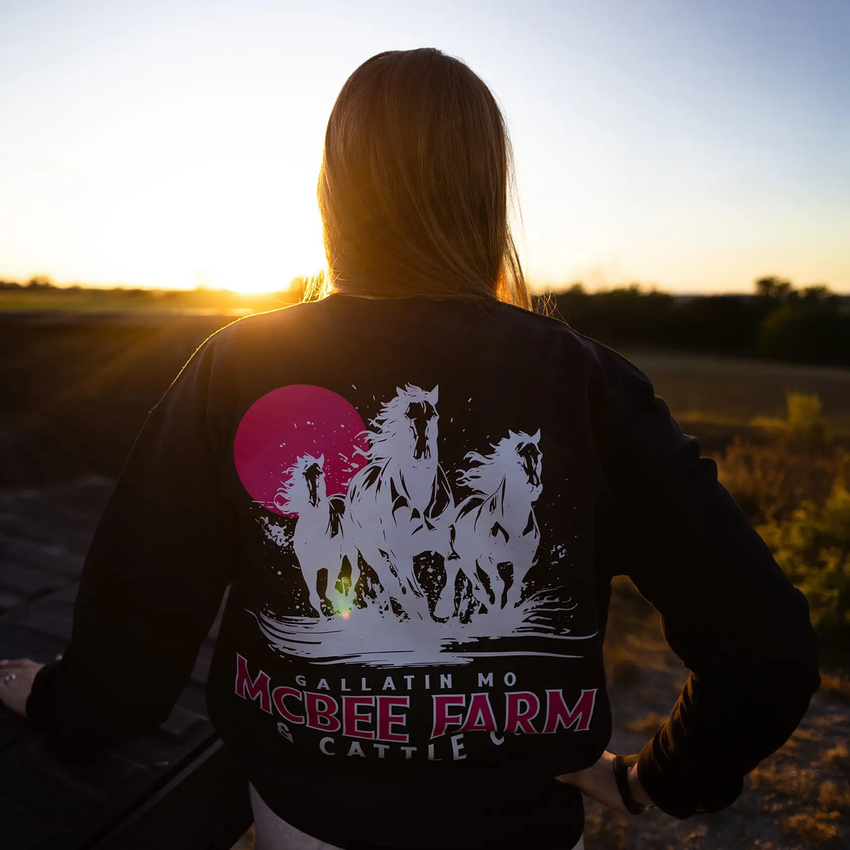 Run Free Vintage Crewneck McBee Farm & Cattle Co