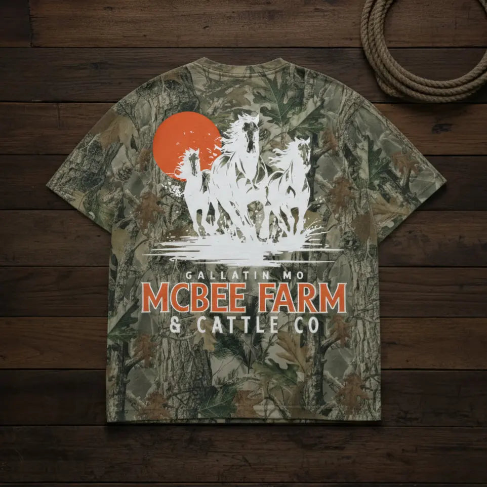 Run Free Camo T-Shirt McBee Farm & Cattle Co