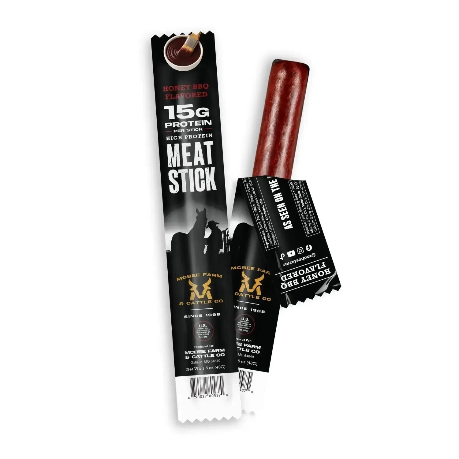 High Protein Meat Sticks (Single Count) McBee Farm & Cattle Co