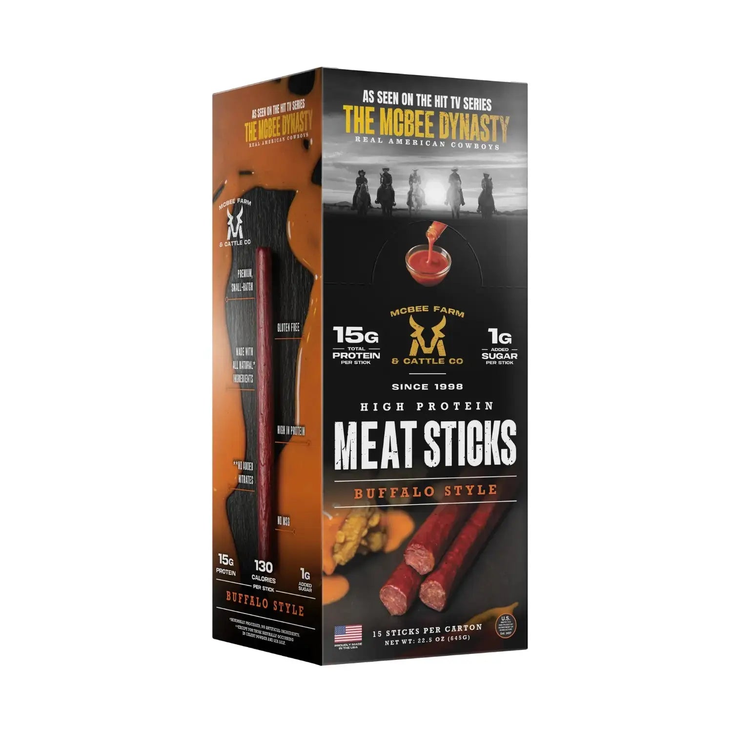 High Protein Meat Sticks (15 Ct) McBee Farm & Cattle Co