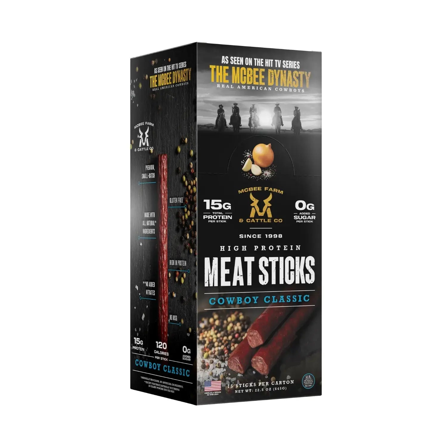 High Protein Meat Sticks (15 Ct) McBee Farm & Cattle Co