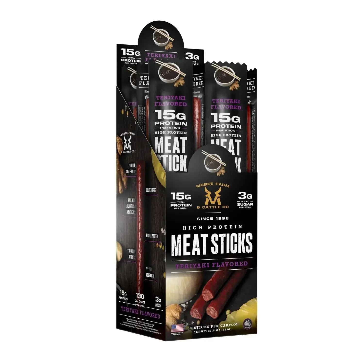 High Protein Meat Sticks (15 Ct) McBee Farm & Cattle Co