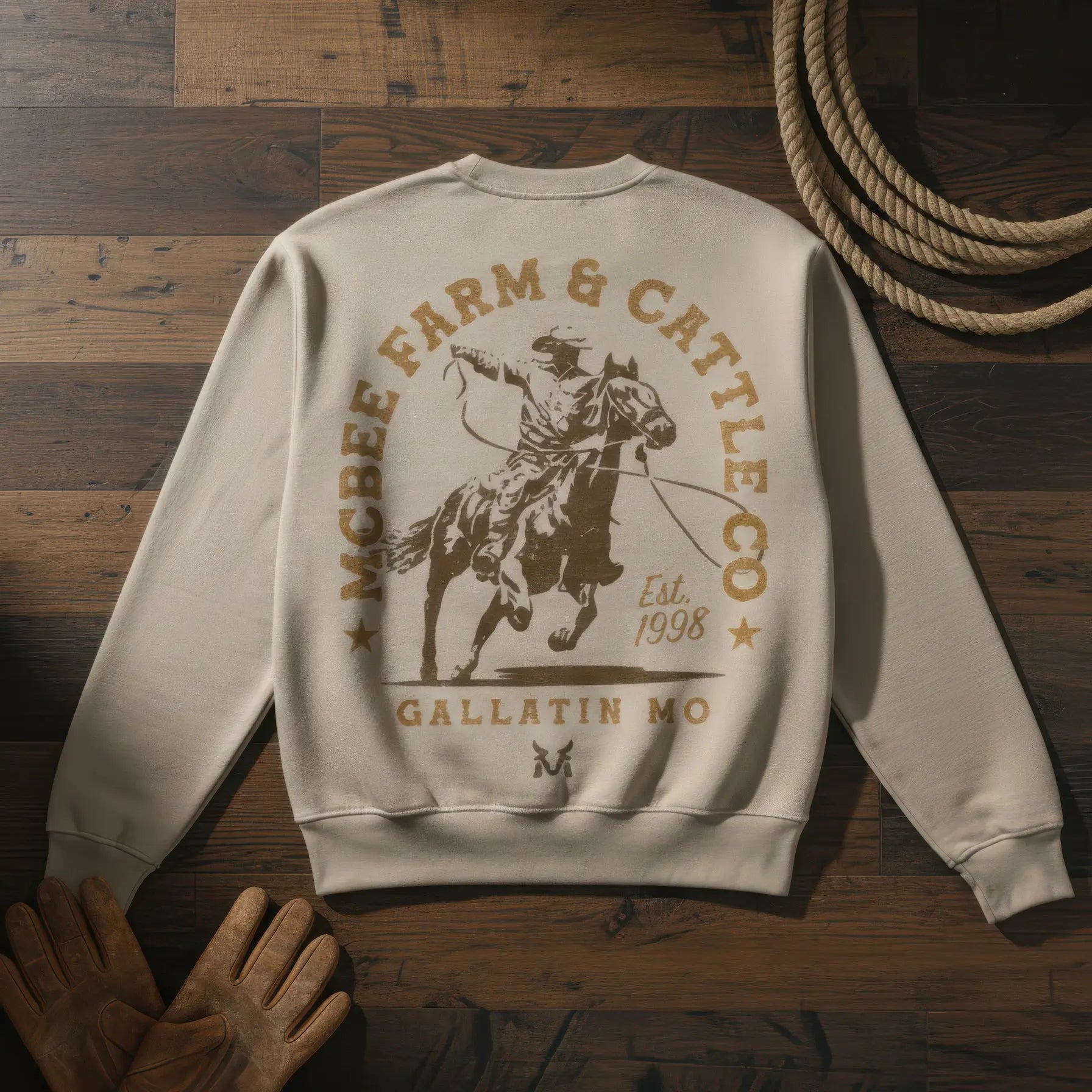 On The Run Crewneck McBee Farm & Cattle Co