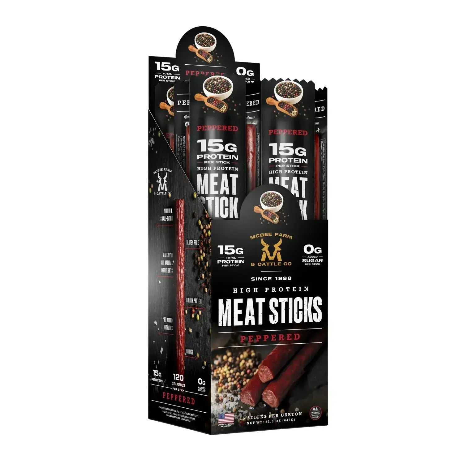 High Protein Meat Sticks (15 Ct) McBee Farm & Cattle Co