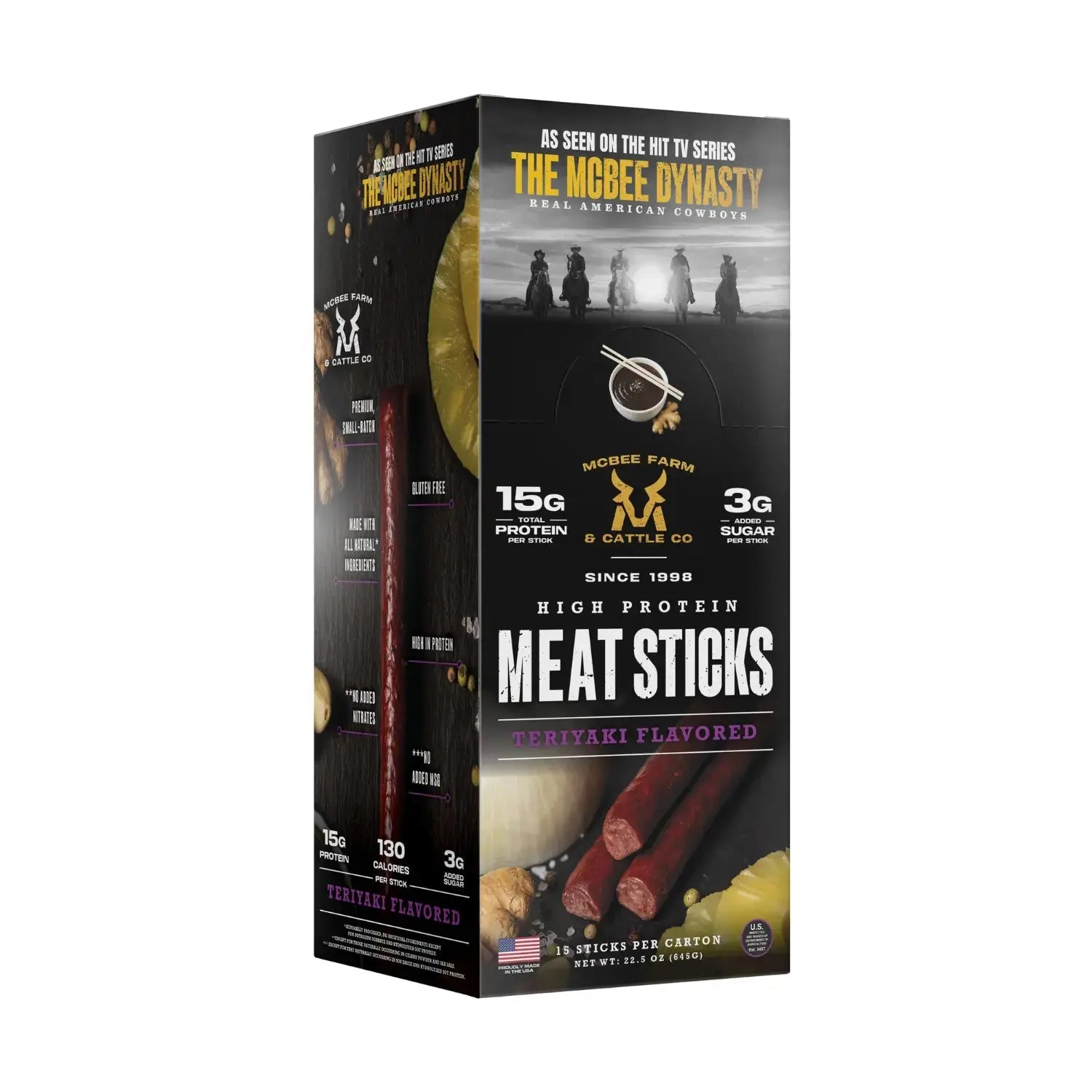 High Protein Meat Sticks (15 Ct) McBee Farm & Cattle Co