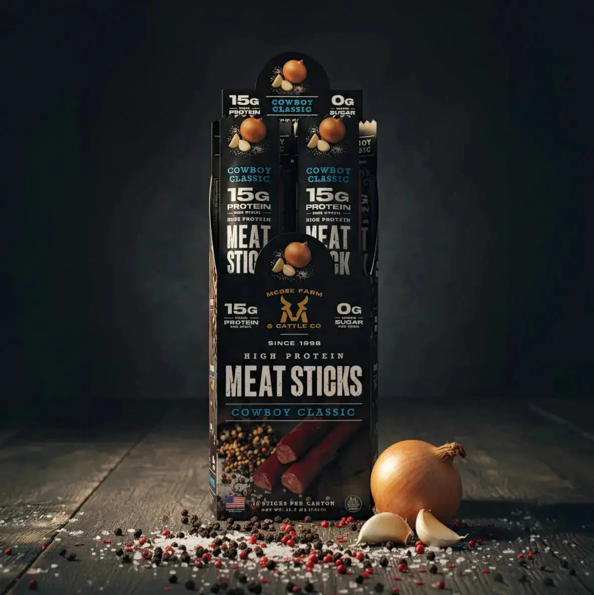 High Protein Meat Sticks (15 Ct) McBee Farm & Cattle Co