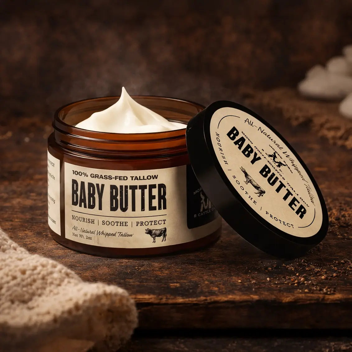 Whipped Tallow Baby Butter McBee Farm & Cattle Co