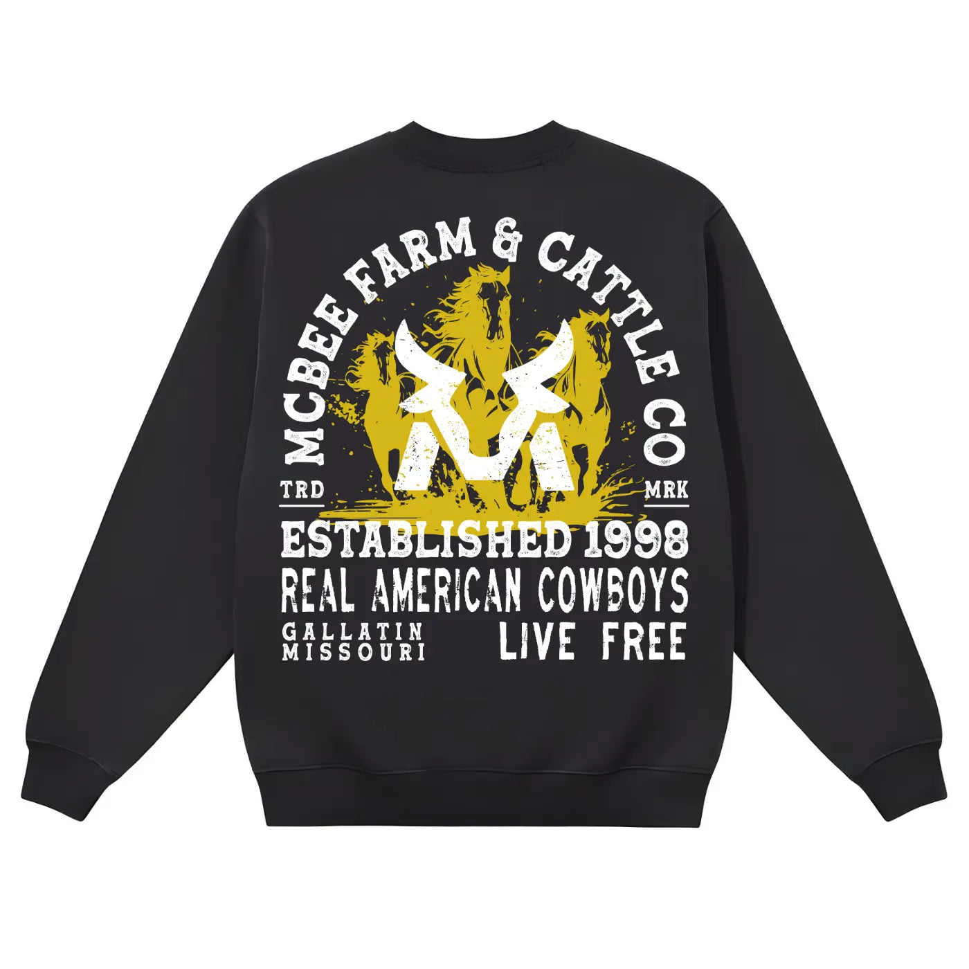 Faster Horses Crewneck McBee Farm & Cattle Co