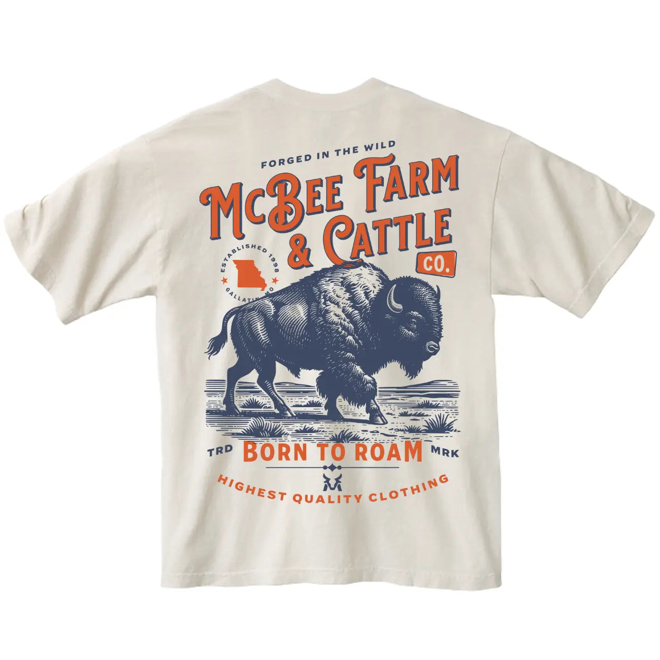 Classic Bison Vintage T-Shirt McBee Farm & Cattle Co