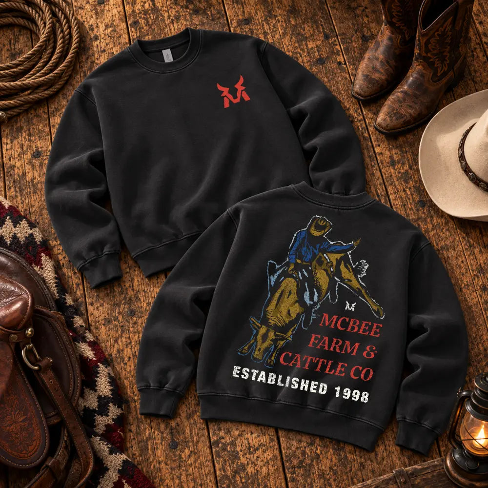 8 Second Ride Crewneck McBee Farm & Cattle Co