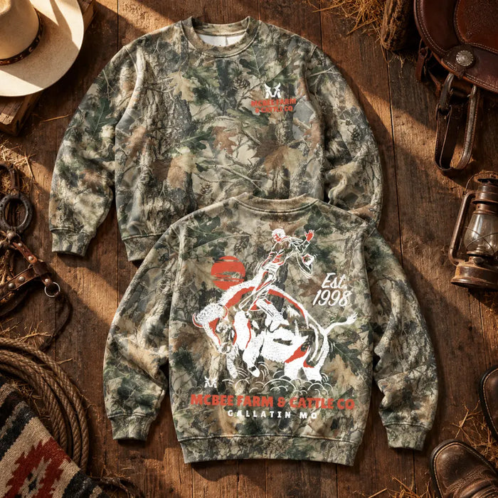 Guy on a Buffalo Camo Crewneck