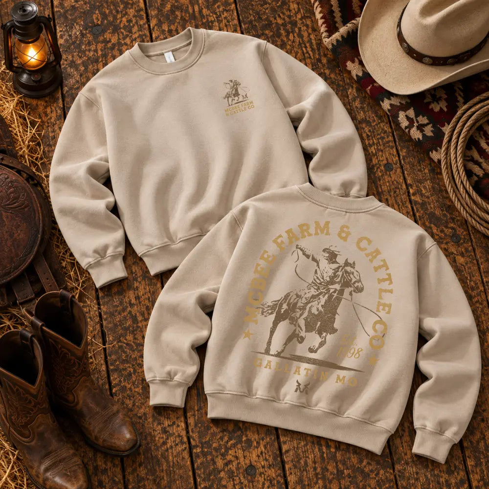 On The Run Crewneck McBee Farm & Cattle Co