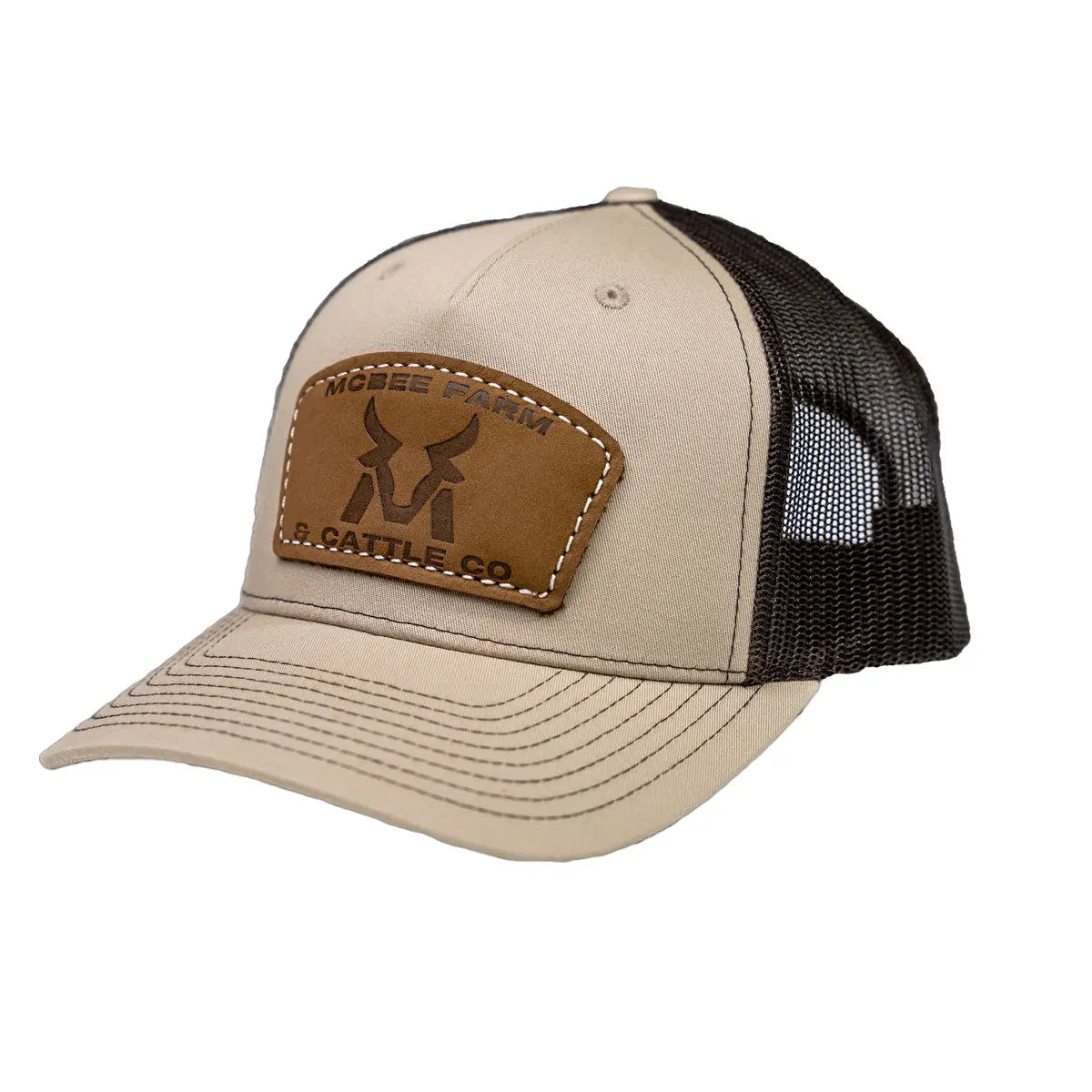 McBee Farms Leather Patch Trucker Hat McBee Farm & Cattle Co