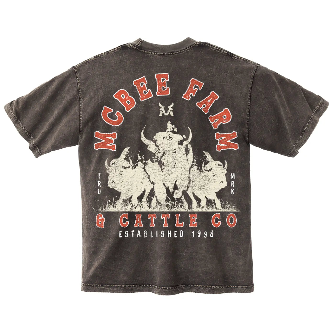 Bison Stampede Oversized T-Shirt McBee Farm & Cattle Co