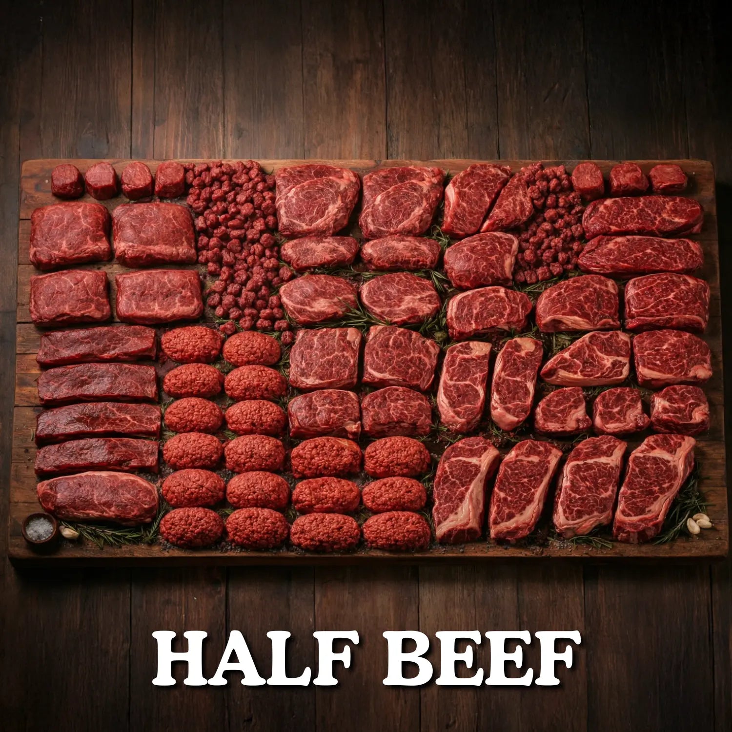 McBee Half Beef - 225 Lbs of Heartland Raised Beef McBee Farm & Cattle Co