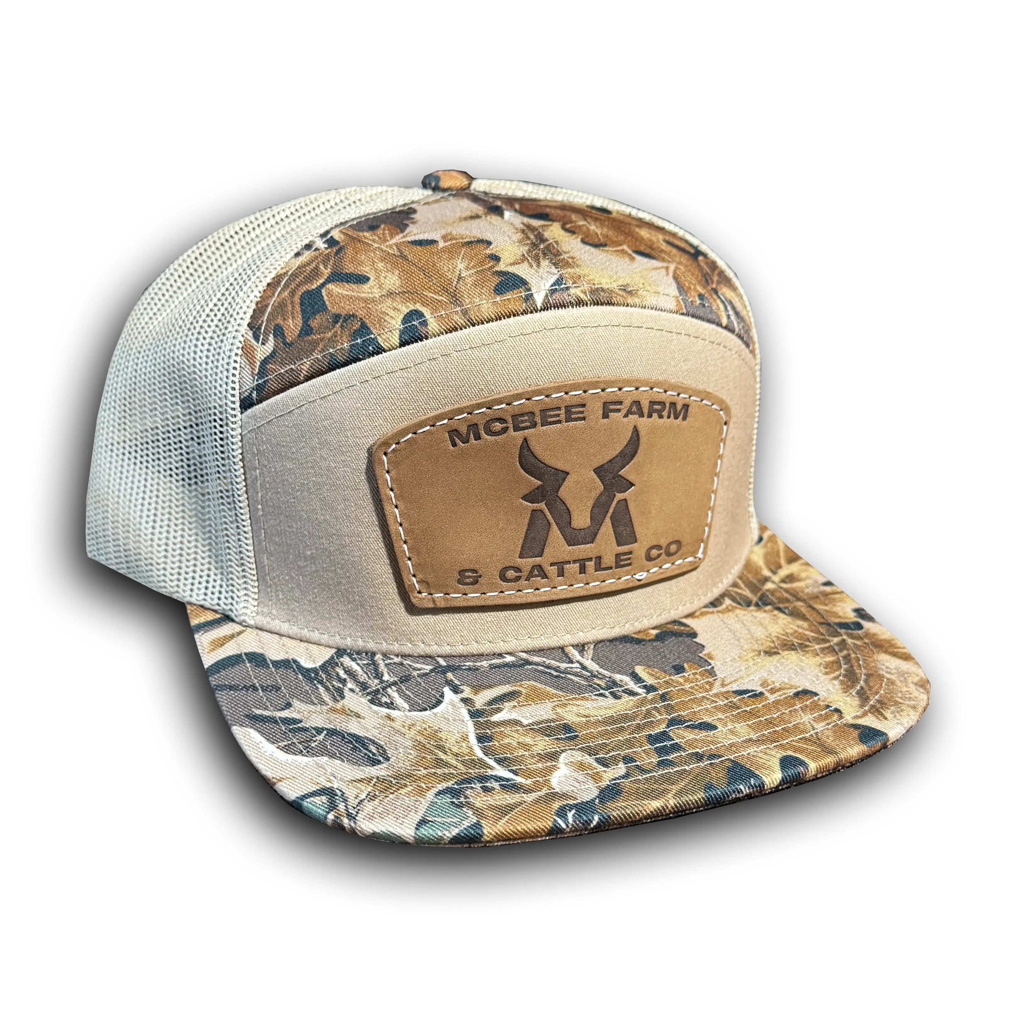 Limited Edition Retro Camo Leather Patch Hat McBee Farm & Cattle Co