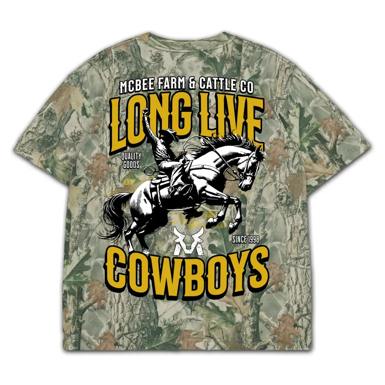 Long Live Cowboys Camo T-Shirt McBee Farm & Cattle Co