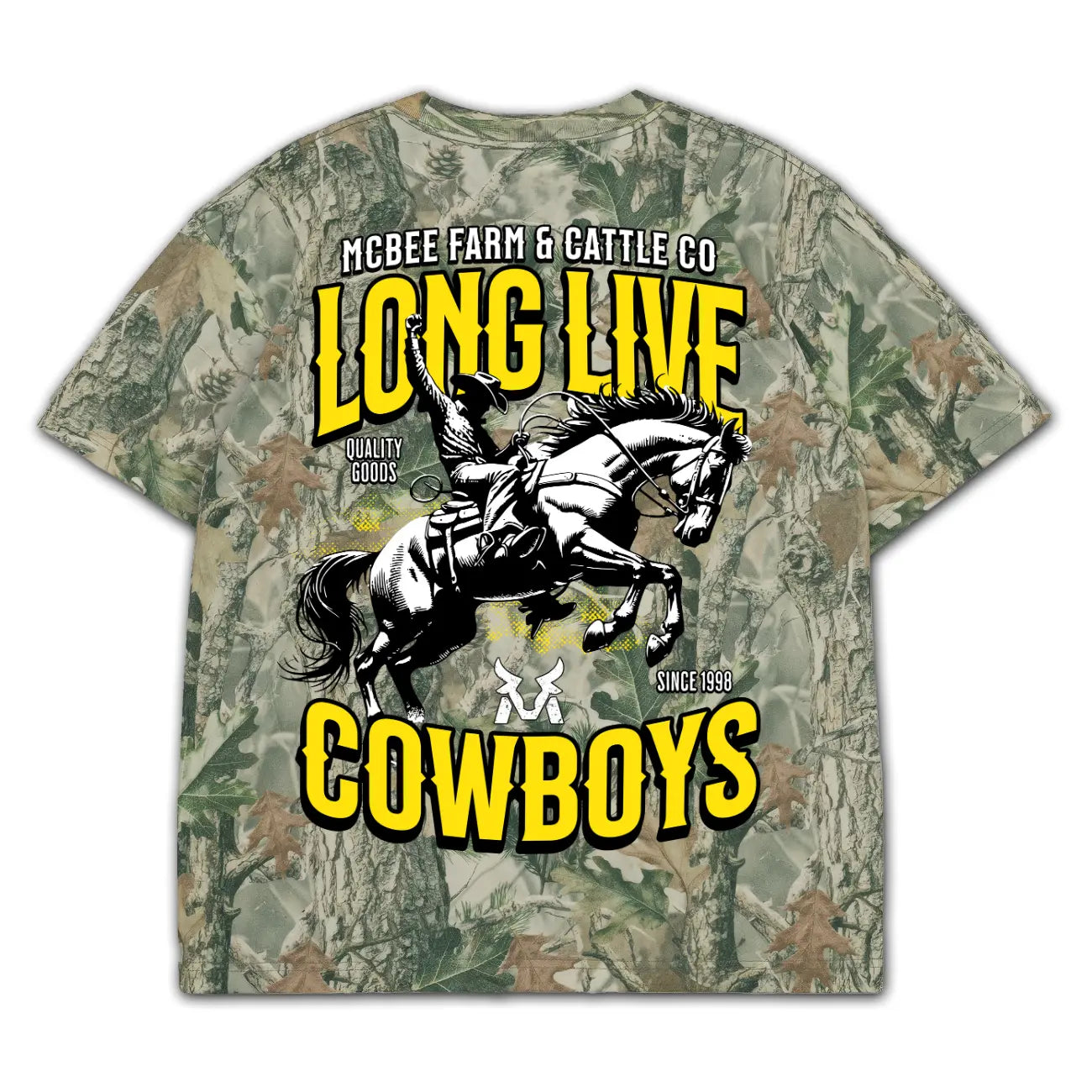 Long Live Cowboys Camo T-Shirt McBee Farm & Cattle Co