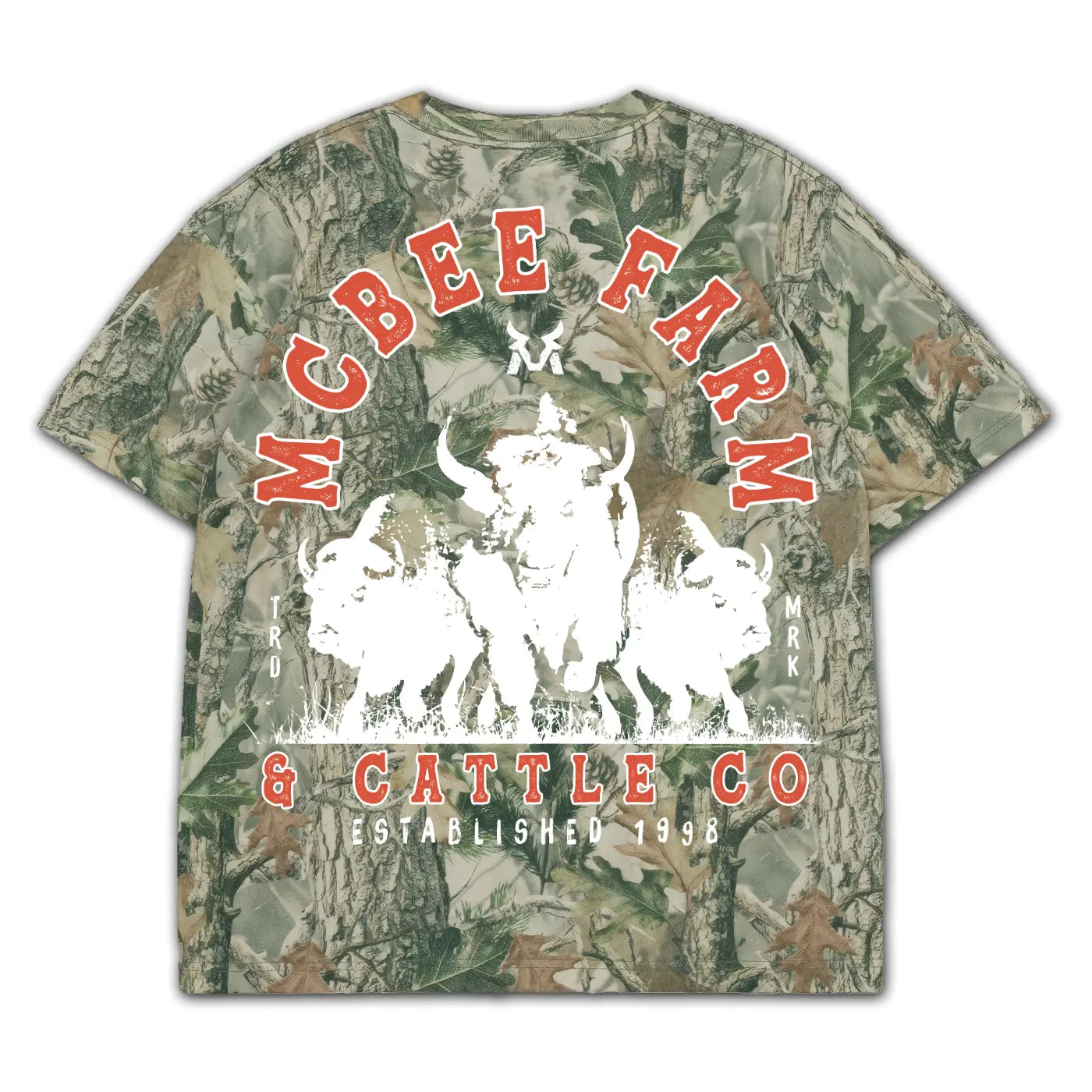 Bison Stampede Camo T-Shirt McBee Farm & Cattle Co