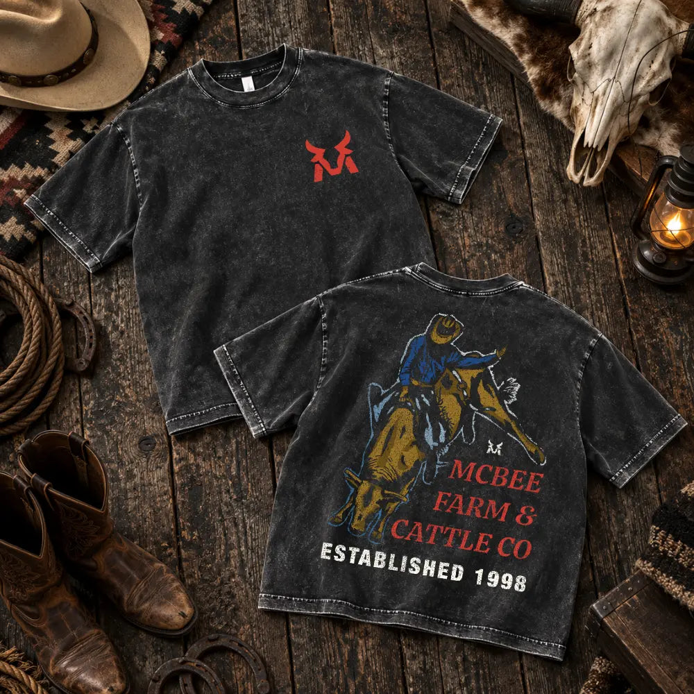 8 Second Ride Vintage T-Shirt McBee Farm & Cattle Co
