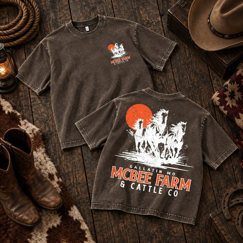 Run Free Vintage T-Shirt McBee Farm & Cattle Co