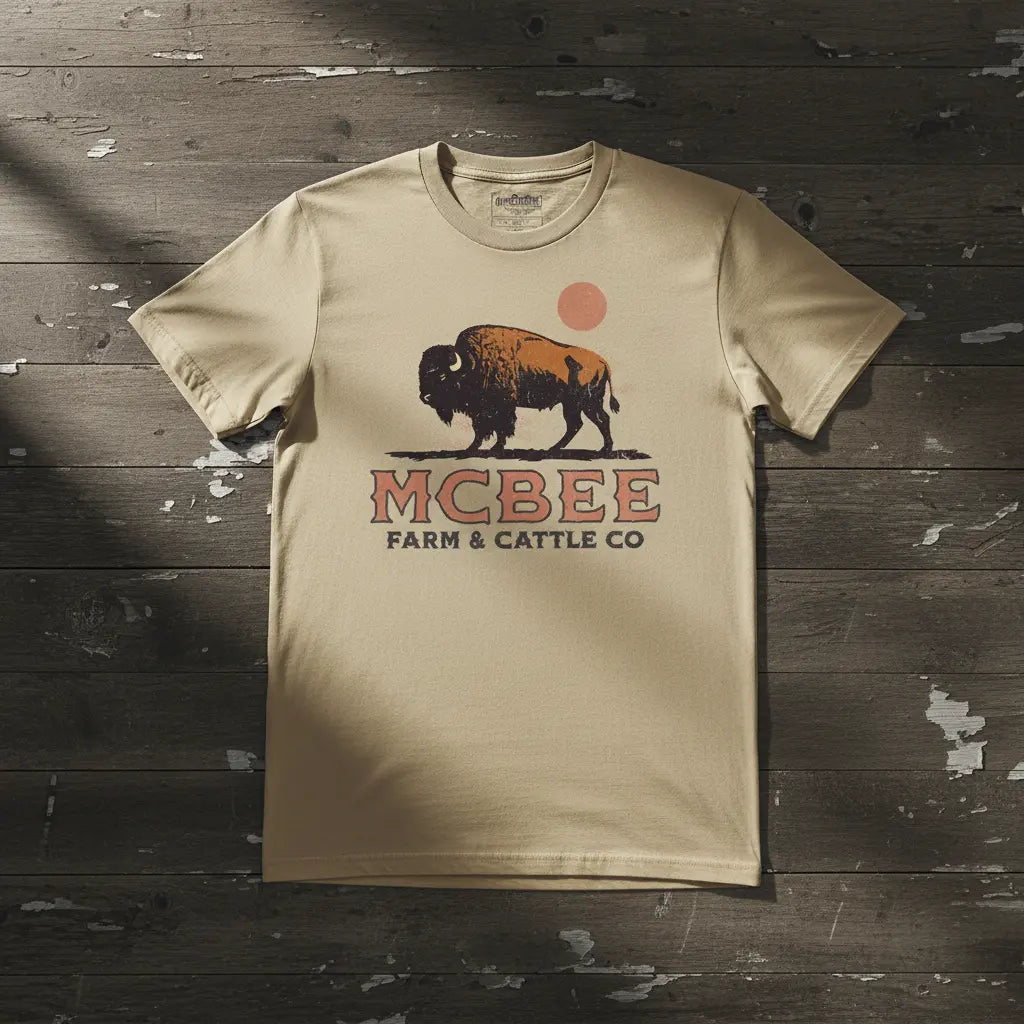 Bison Logo T-Shirt McBee Farm & Cattle Co