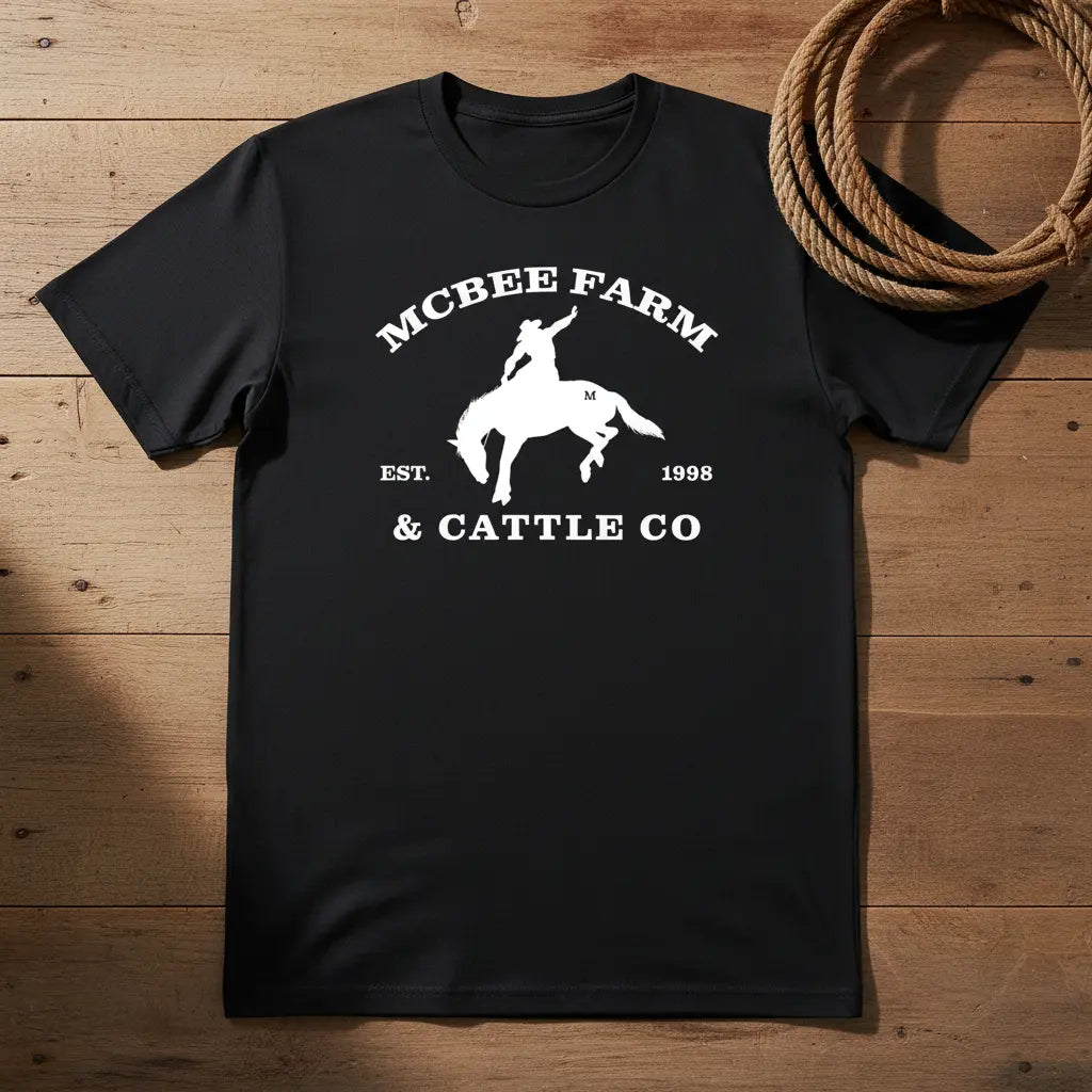 Buckin' Bronco T-Shirt McBee Farm & Cattle Co