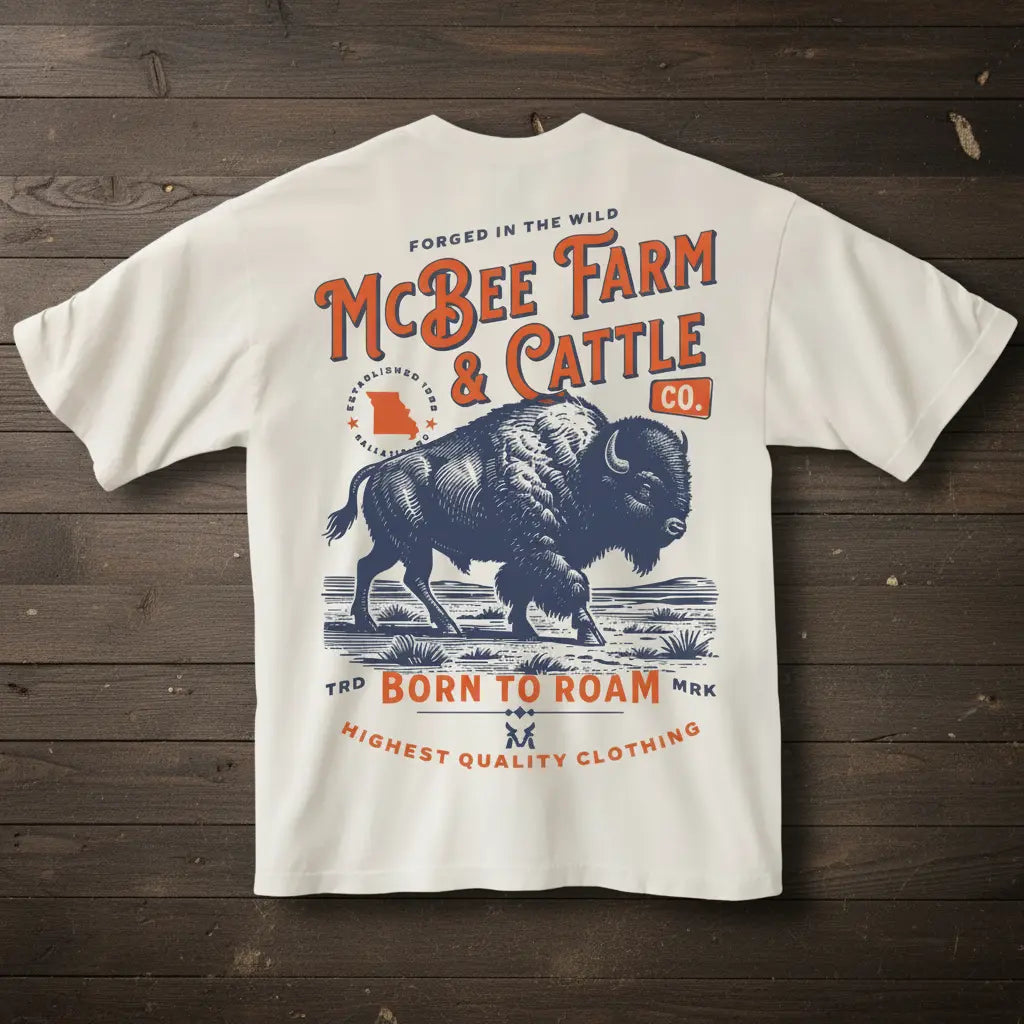 Born To Roam Vintage T-Shirt McBee Farm & Cattle Co